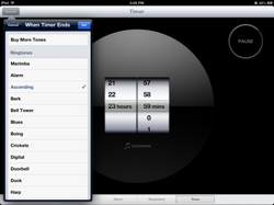 Countdown Timer in Clock App for iPad